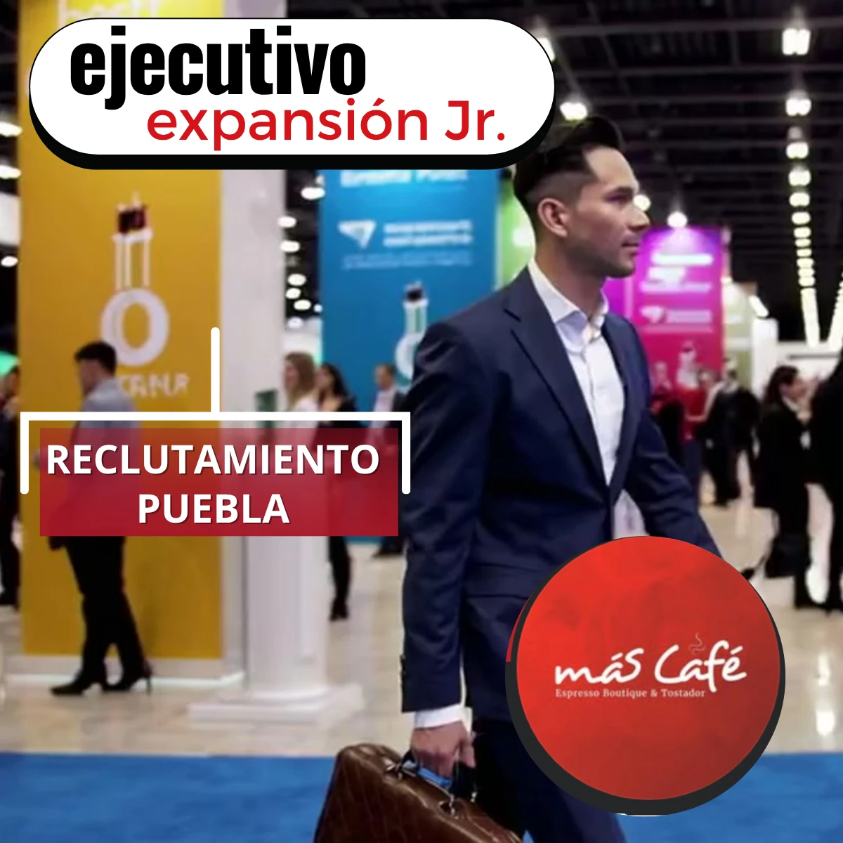 Publicación histórica para ejecutivo de expansión junior con referencia Más Café en Puebla
